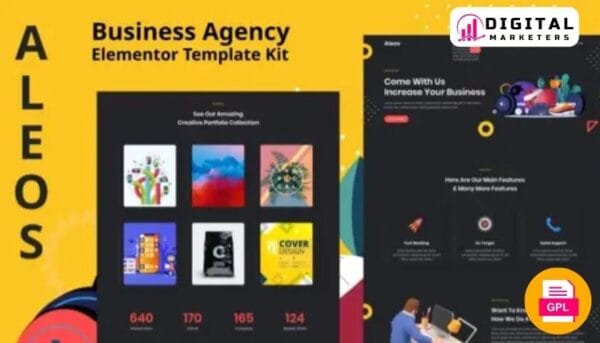 Aleos - Business Agency Elementor Template Kit [GPL]
