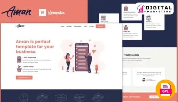 Elements Aman Multipurpose Unbounce Landing Page Template [GPL]