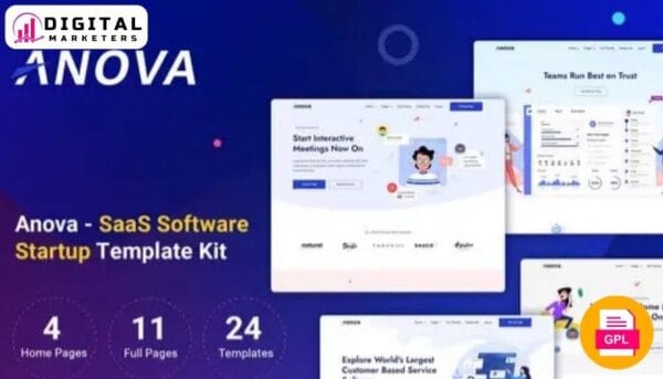 Anova - SaaS Startup Elementor Template Kit [GPL]