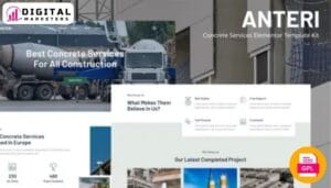 Anteri - Concrete Services Elementor Template Kit [GPL]