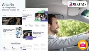 Anterin - Car Driving Course Elementor Template Kit [GPL]