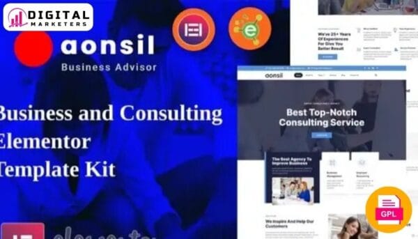 Aonsil - Business Consulting Elementor Template Kit [GPL]