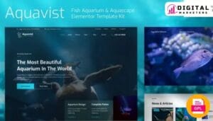 Aquavist - Fish Aquarium & Aquascape Elementor Template Kit [GPL]