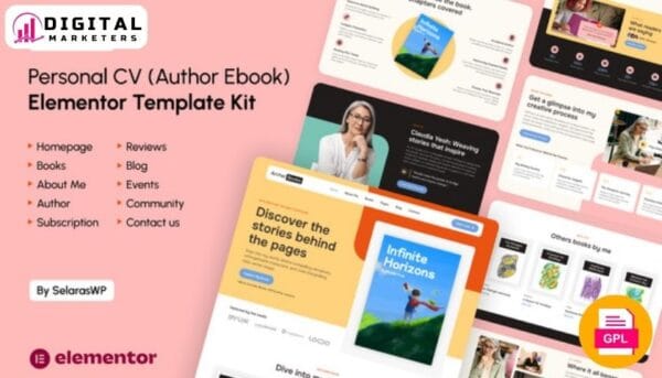 ArcherBooks - Author & eBook Resume Elementor Pro Template [GPL]