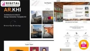 Arkhi - Architecture & Interior Design Elementor Template Kit [GPL]