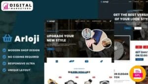 Arloji - Modern Hand Watch Shop eCommerce Elementor Template Kit [GPL]