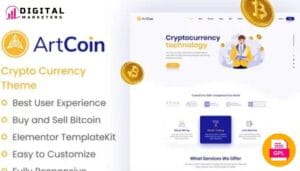 ArtCoin - Bitcoin & Cryptocurrency Elementor Template Kit [GPL]
