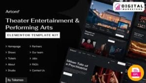 Artore - Theater, Entertainment & Performing Arts Elementor Template Kit [GPL]