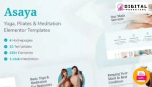 Asaya - Yoga & Meditation Elementor Kit [GPL]