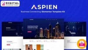 Aspien - Business Connecting Elementor Template Kit [GPL]