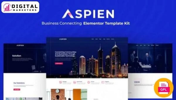 Aspien - Business Connecting Elementor Template Kit [GPL]