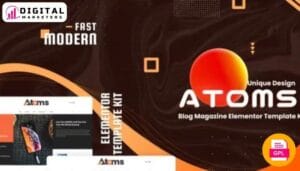 Atoms - Blog & Magazine Elementor Template Kit [GPL]