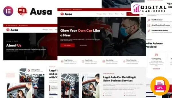Ausa - Autocar Salon & Detailing Services Elementor Template Kit [GPL]