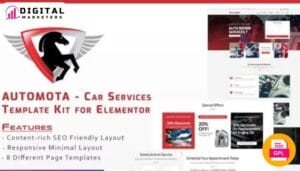 Automota - Car Repair Services Elementor Template Kit [GPL]