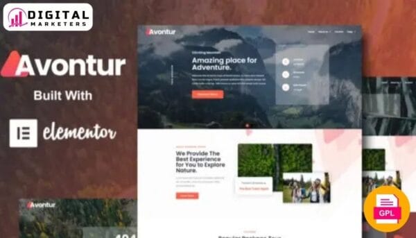 Avontur - Modern Tour & Travel Elementor Template Kit [GPL]