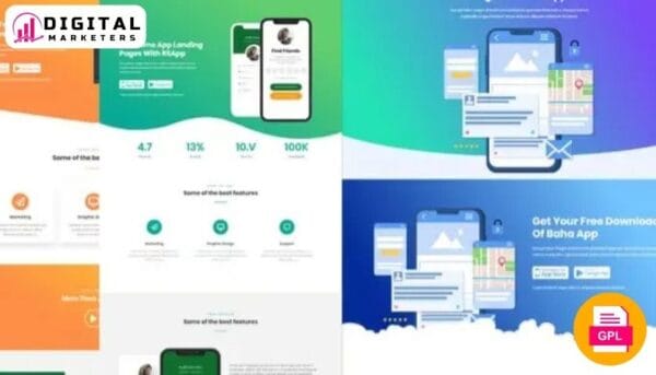 Baha - Apps Landing Page Elementor Template Kit [GPL]