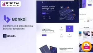 Bankai Card Payment Online Banking Elementor Template Kit [GPL]