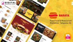 Barata Fast Food Burger Elementor Template Kit [GPL]