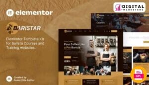 Baristar Barista Course Training Elementor Template Kit [GPL]