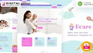 BCare Baby Care Services Elementor Template Kit [GPL]