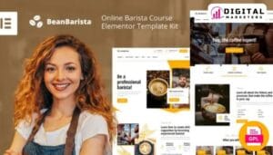 Bean Barista Online Course Elementor Template Kit [GPL]