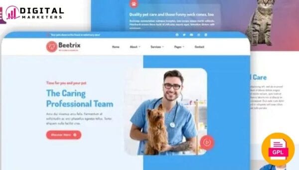 Beetrix Pet Clinic Animal Care Elementor Template Kit [GPL]
