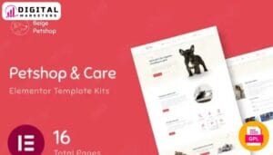 Beige Pet Shop WooCommerce Elementor Template Kit [GPL]