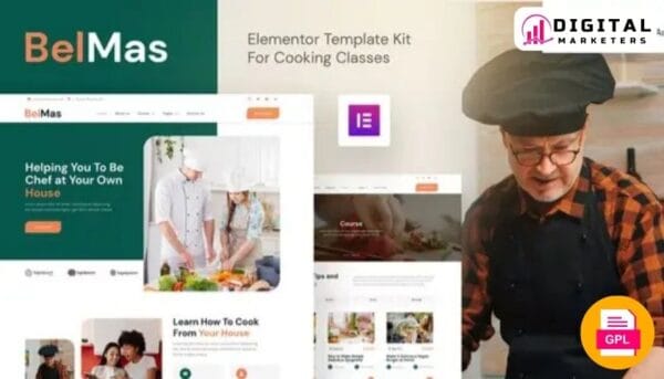 Belmas Online Cooking Class Elementor Template Kit [GPL]