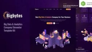 BigBytes Big Data Analytics Elementor Template Kit [GPL]