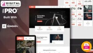 BikePro WooCommerce Bicycle Elementor Template Kit [GPL]