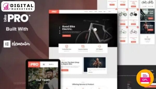 BikePro WooCommerce Bicycle Elementor Template Kit [GPL]