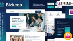 BizKeep Accounting & Bookkeeping Elementor Template Kit [GPL]