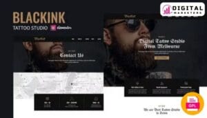 BlackInk Tattoo Studio Creative Portfolio Template Kit [GPL]