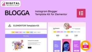 Bloggama Social Influencer Blog Elementor Template Kit [GPL]