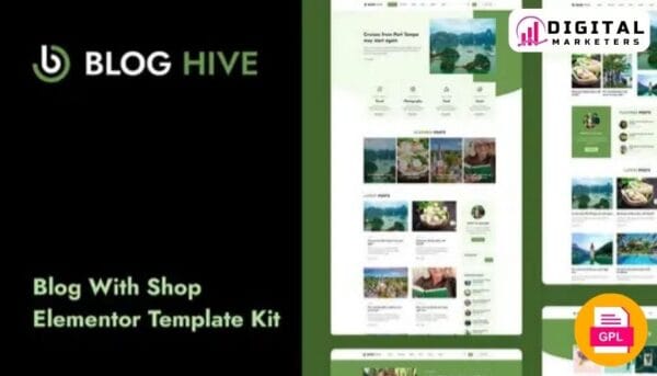 Blog Hive Modern Personal Blog Elementor Template Kit [GPL]