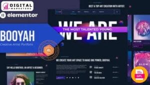 Booyah Creative Artist Portfolio Elementor Template Kit [GPL]