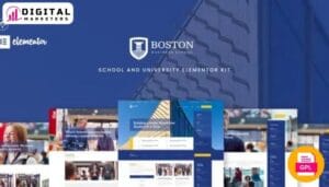 Boston School, College & University Elementor Kit [GPL]