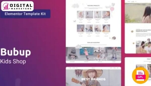 Bubup Baby Products & Kids Store Elementor Kit [GPL]