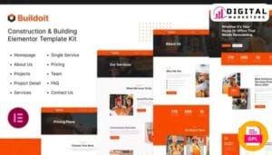 Buildoit - Construction Building Elementor Template Kit [GPL]