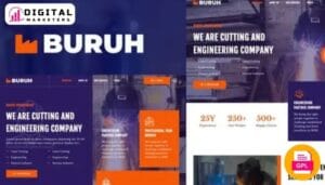 Buruh - Laser Cutting & Engineering Company Elementor Template Kit [GPL]