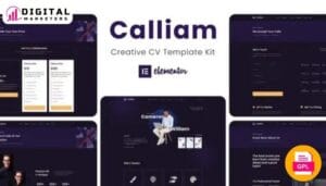 Calliam - Creative CV Elementor Template Kit [GPL]