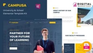 Campusa - University & School Elementor Template Kit [GPL]
