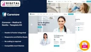 CareNow - Medical & Dentist Elementor Template Kit [GPL]