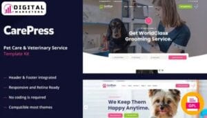 CarePress - Pet Care & Veterinary Elementor Template Kit [GPL]