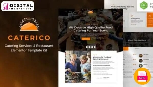 Caterico - Catering Services & Restaurant Elementor Template Kit [GPL]