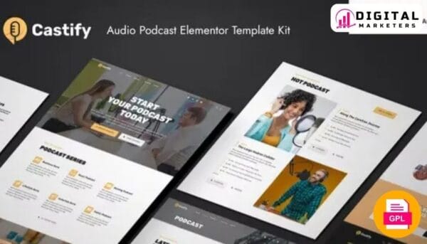 Castify - Audio Podcast Elementor Template Kit [GPL]