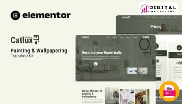 Catlux - Painting & Wallpapering Elementor Template Kit [GPL]