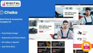 Chakta - Auto Parts Store & Accessories Elementor Template Kit [GPL]