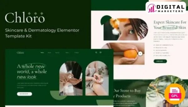 Chloro - Skincare & Dermatology Elementor Template Kit [GPL]