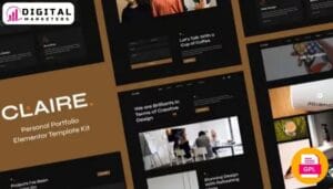 Claire - Personal Portfolio Elementor Template Kit [GPL]